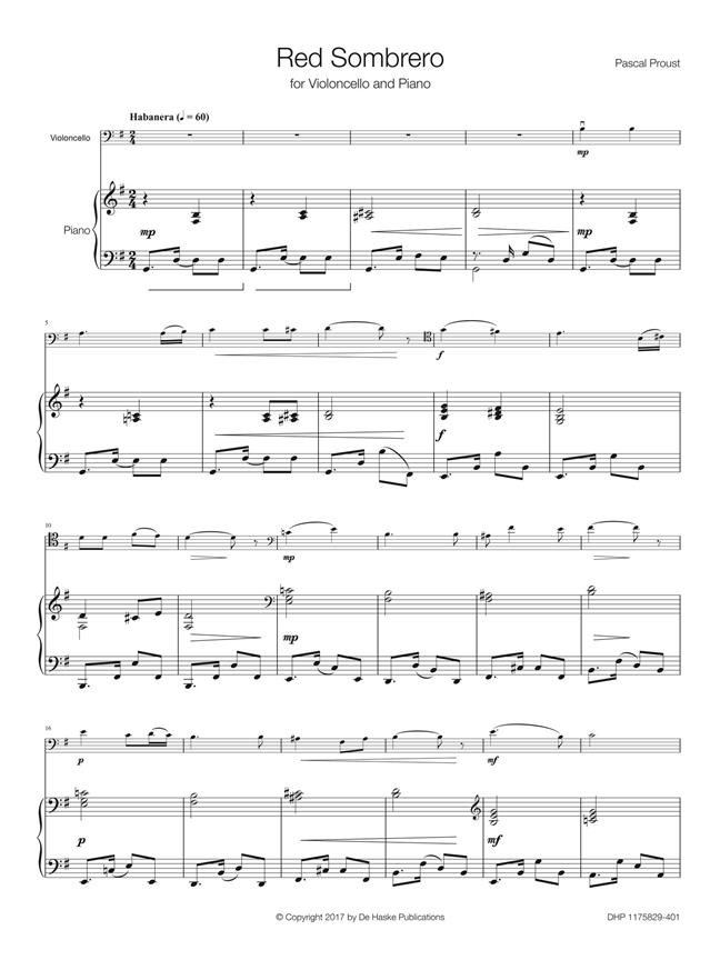 Red Sombrero - pro violoncello a klavír
